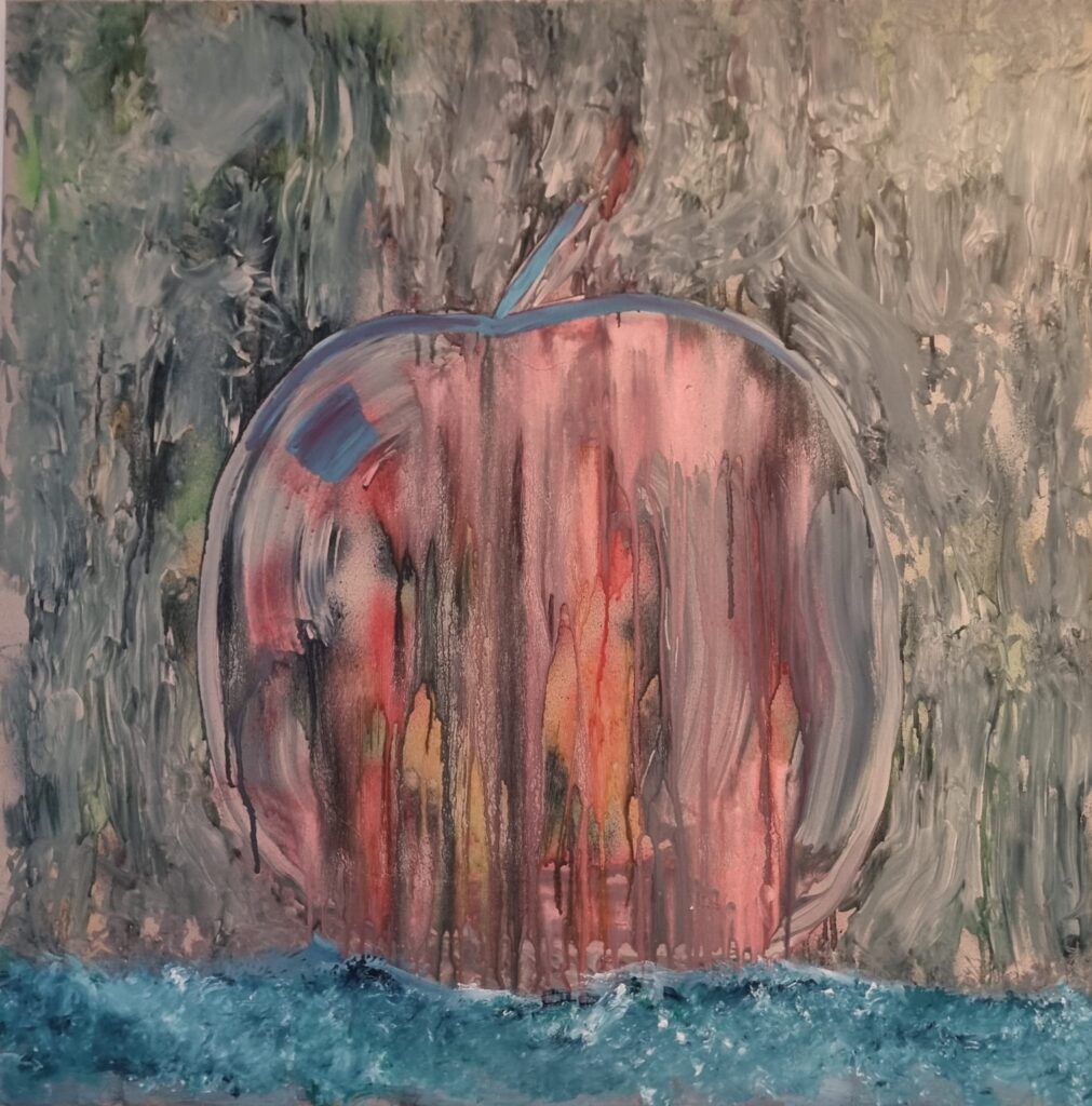 nature morte à la pomme 80x80