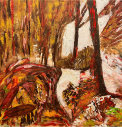 red giverny 40x40