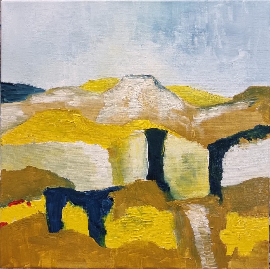 Negev 5, Acrylique sur toile, 40x40 cm, 2026 — par le peintre Hervé Bouhnik